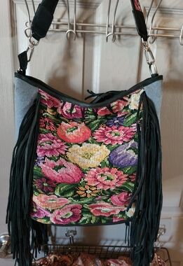 DC Boho Green Leather Fringe